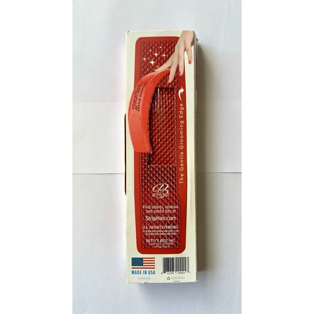 NEW Betty's Best StripHair Red Gentle Groomer Sensitive Coat Pets Horse Dog